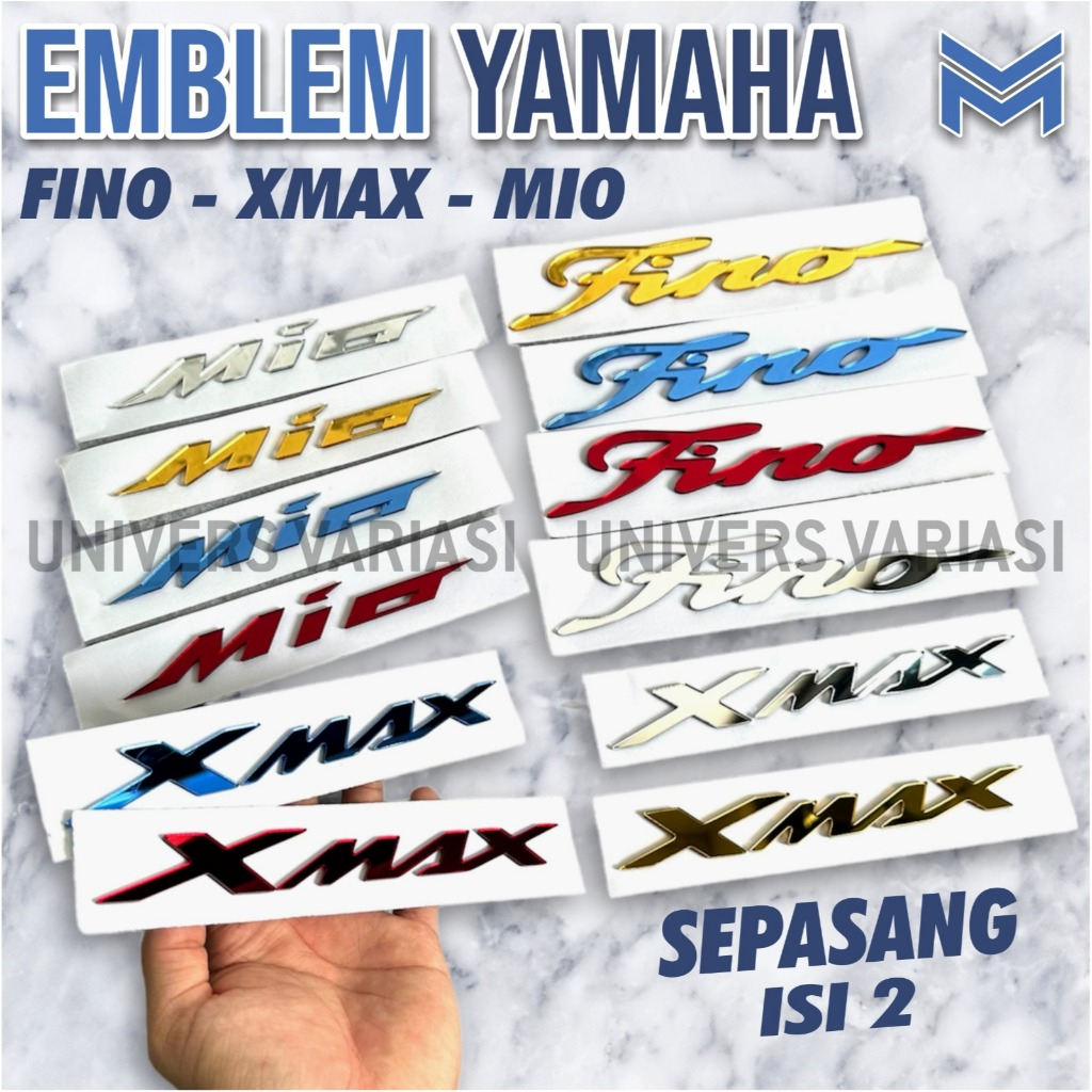 EMBLEM MOTOR YAMAHA TIMBUL 3D 2 PCS KIRI KANAN BAHAN AKRILIK TEBAL 2MM EMBLEM TIMBUL 3D MOTOR YAMAHA