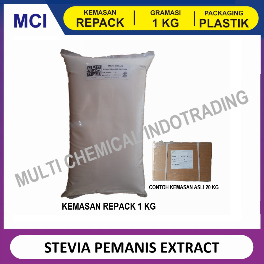 

STEVIA EXTRACT POWDER PEMANIS ALAMI - REPACK 1 KG