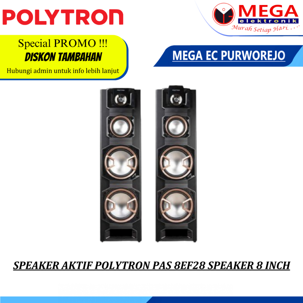 SPEAKER AKTIF POLYTRON PAS 8EF28 SPEAKER 8 INCH