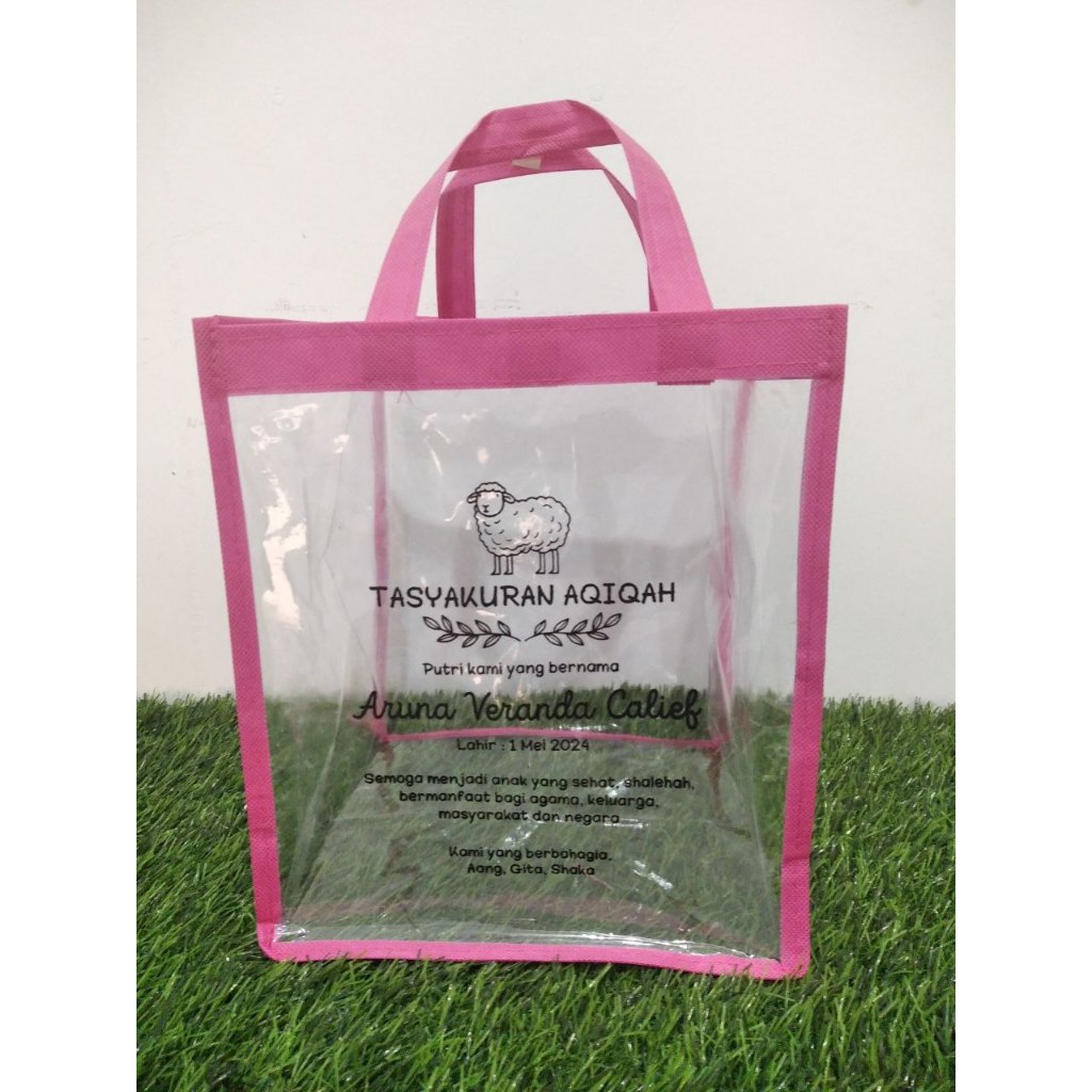 

tas mika sablon/souvenir sablon/goodibag souvenir ulang tahun/ Aqiqah / Tasyakuran Kehamilan