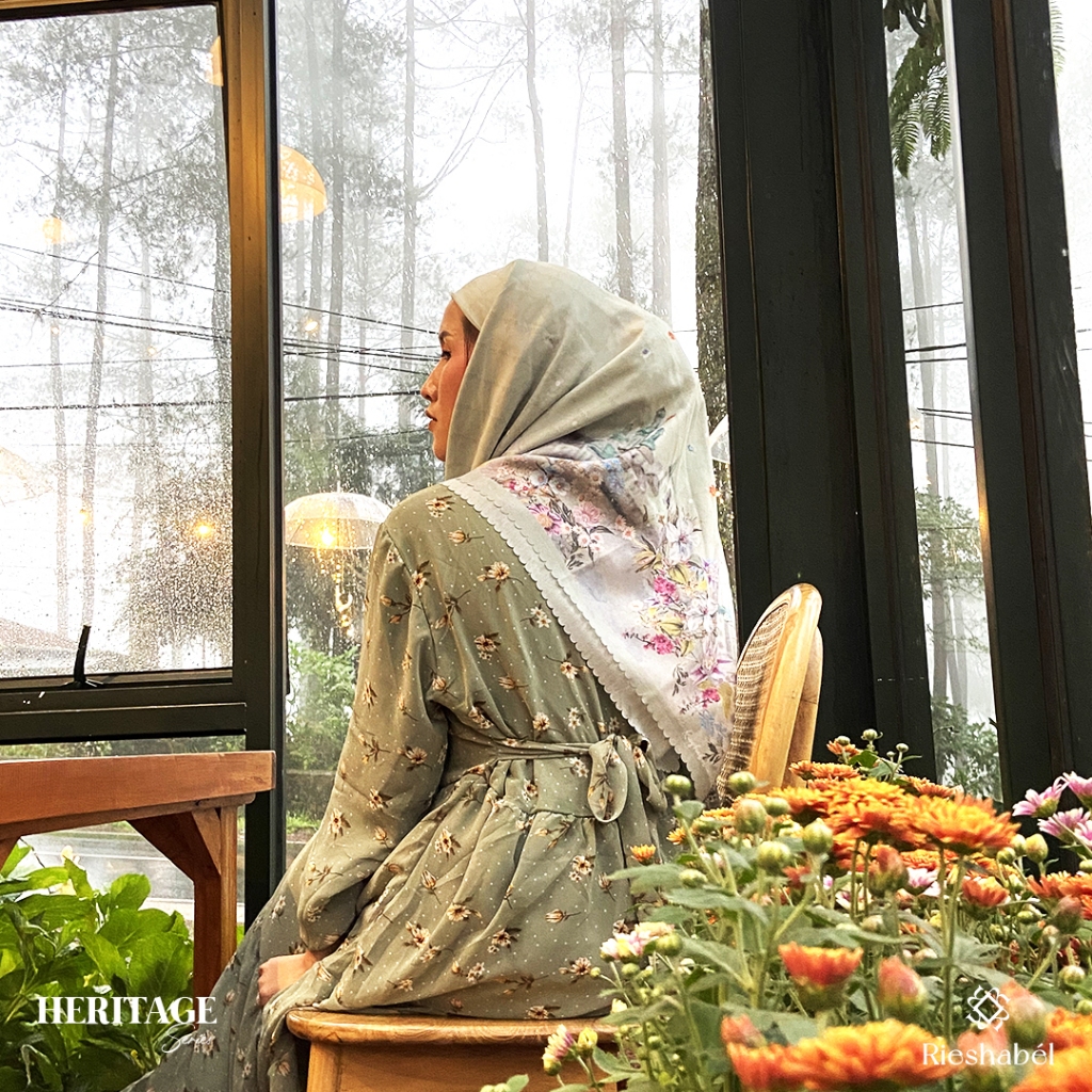 Rieshabel series HARITAGE premium full printing Hijab Scarf Terbaru Hijab Scarf Murah Scarf Hijab Fa