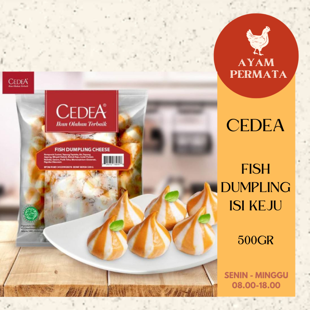 

Bakso Ikan Fish Dumplings isi Keju Ayam / Dumpling Cheese Chicken - Ayam Permata