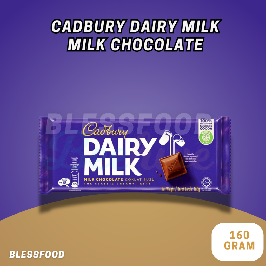 

Cadbury Dairy Milk Cokelat susu Klasik [Expired 2025] Original Import Malaysia 160g