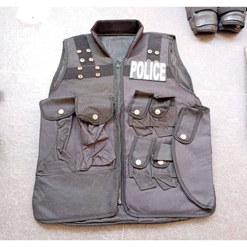 vest SWAT police kerah hitam second