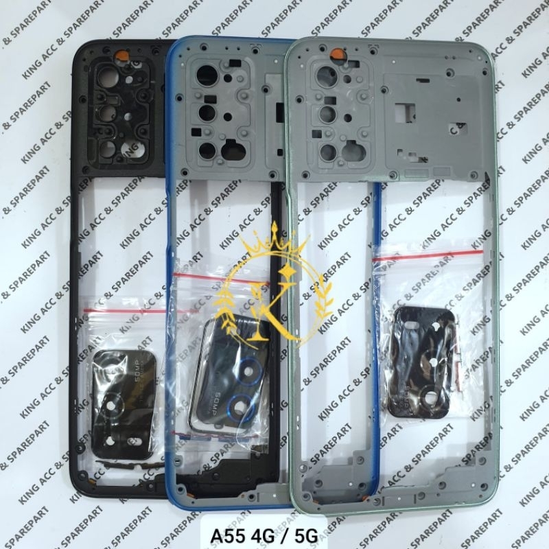 BEZZEL BAZEL BEZEL TULANG MESIN TENGAH OPPO A55 4G / 5G