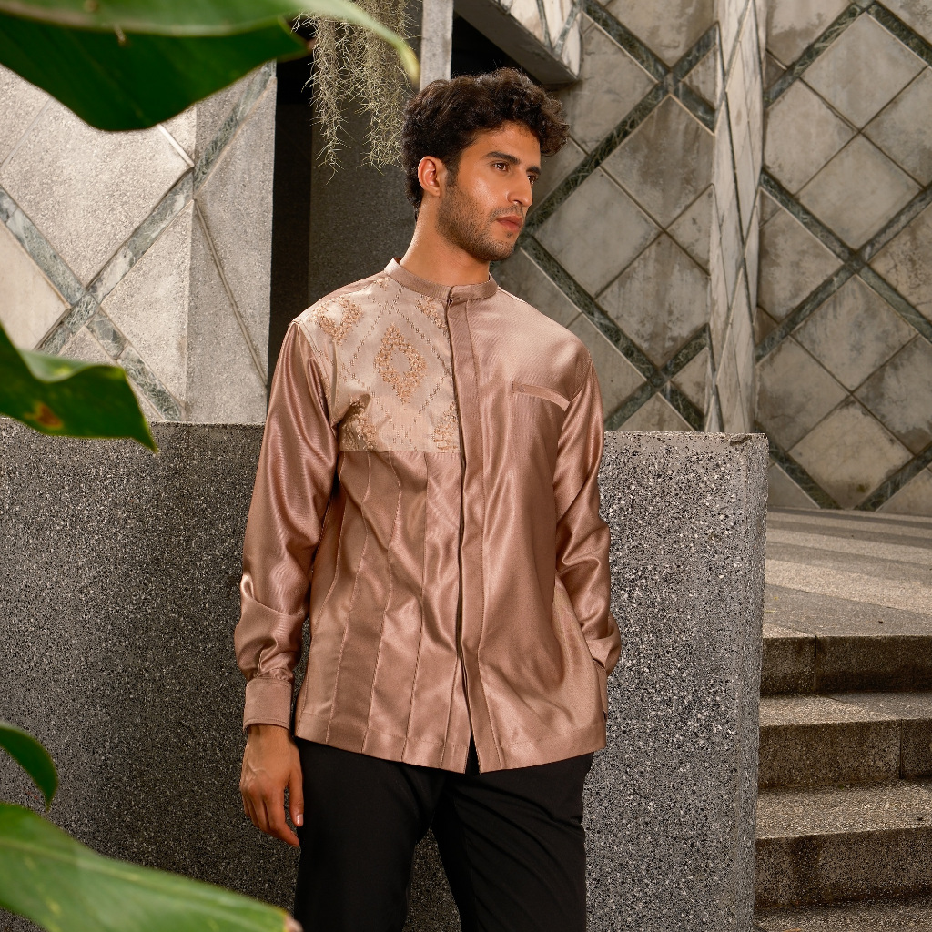 Shafira Zameer Brown Menswear | Koko Tangan Panjang Pria