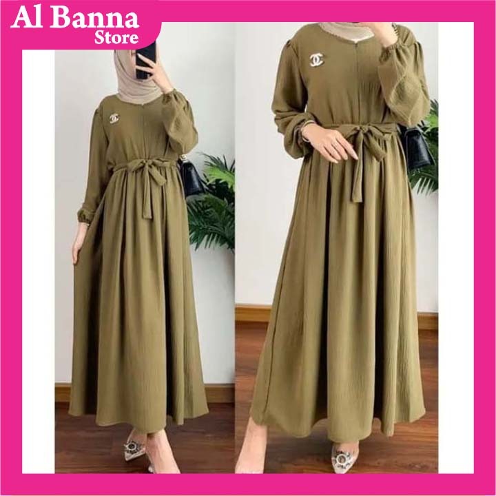 Gamis Wanita Midi Dress Wanita Termurah Riana