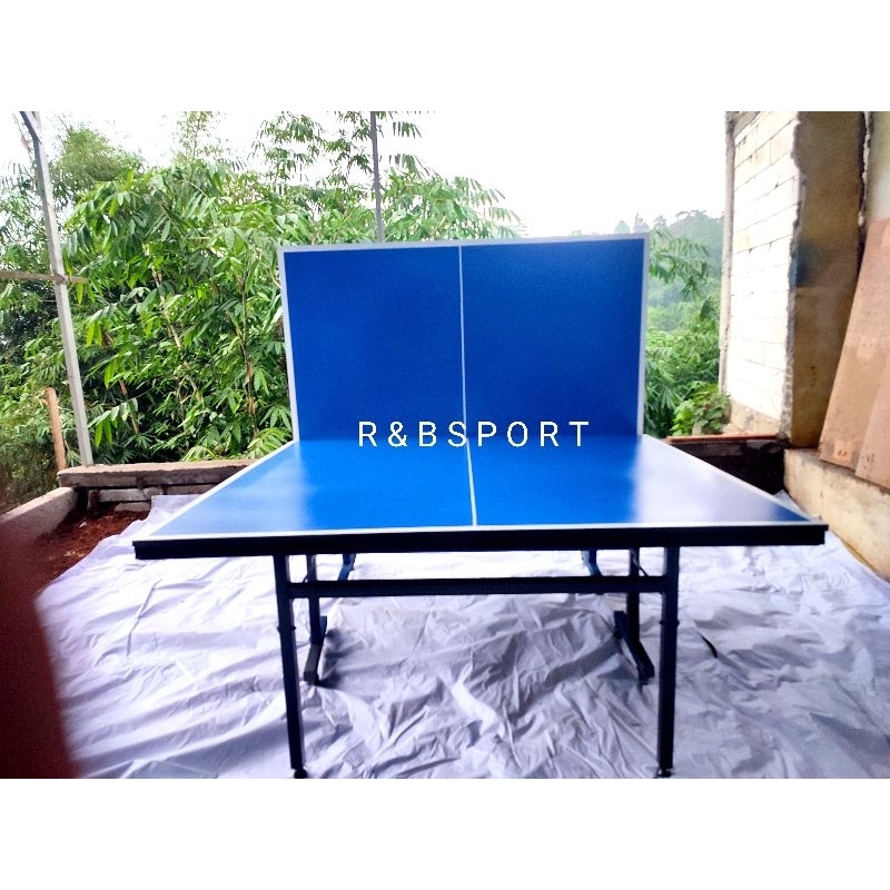 # meja tenis / meja pingpong bahan MDF paket lengkap 1 net, 2 bet, 3 bola