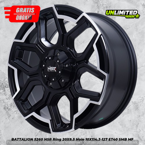 Velg Mobil R20 Buat Xtrail Innova Crv HSR BATTALION Termurah Ring 20