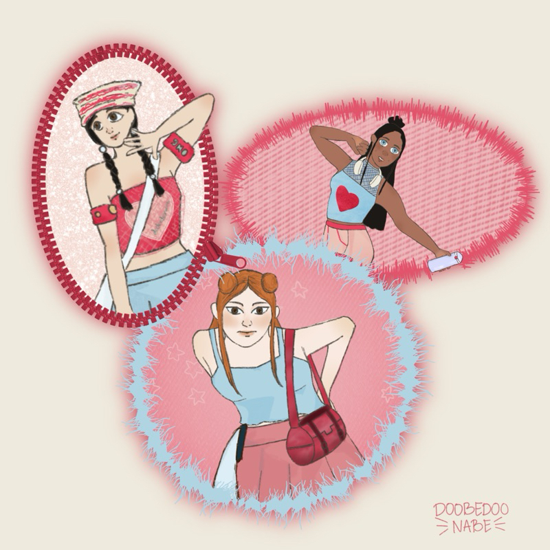 

DOOBEDOONABE HEARTY HEART girlies&gossip stickers