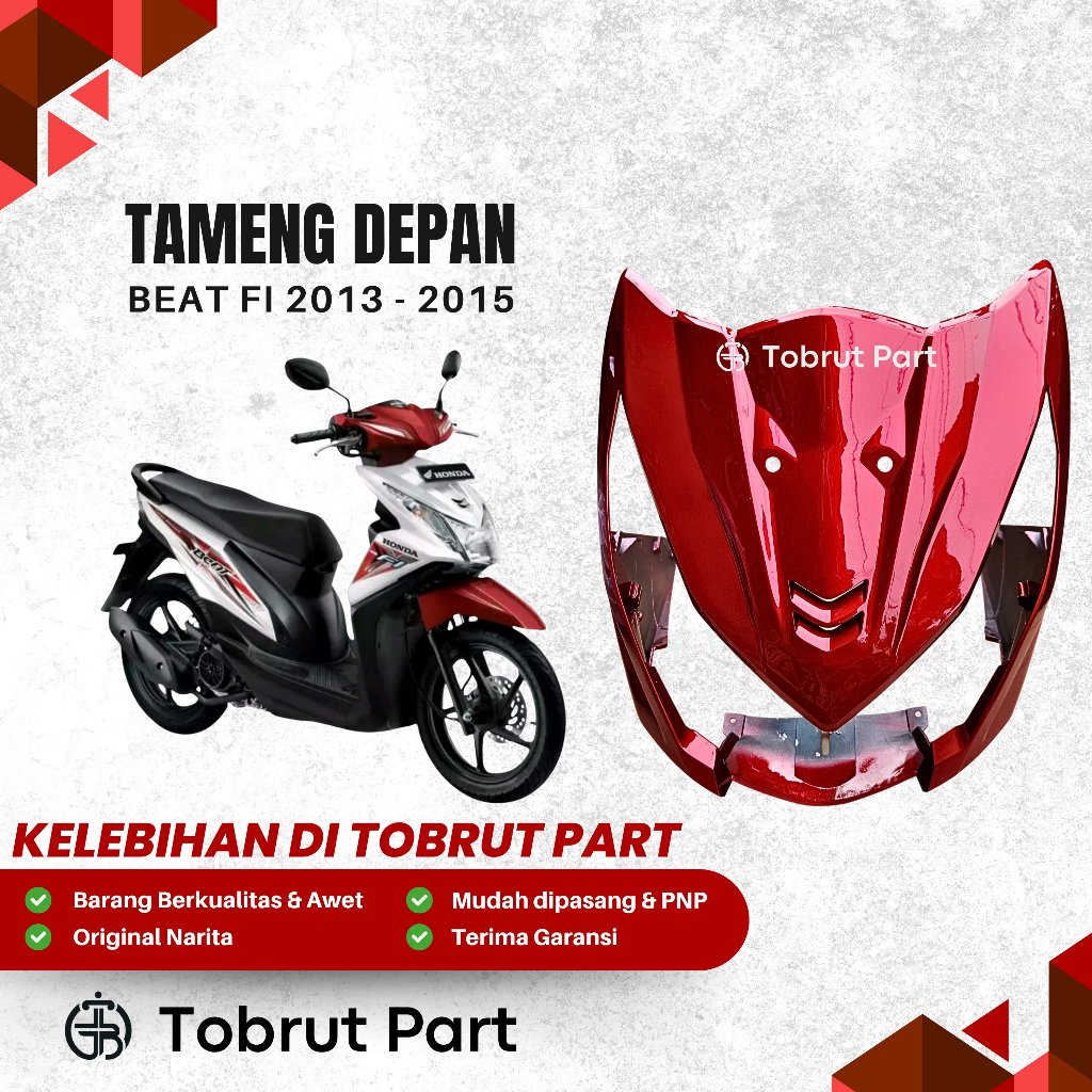 Tameng Body Depan Beat Fi 2013 - 2015 MERAH