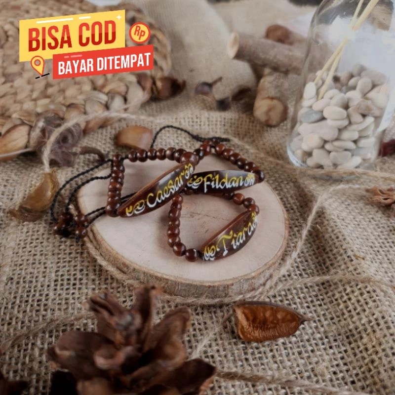 Gelang Kokka/Kaokah Anak/bayi bikin nama/ukir nama warna kuning dan putih
