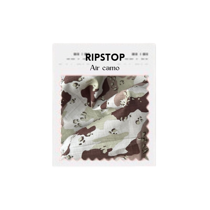 Kain Bahan 100% Katun Ripstop Air Camo