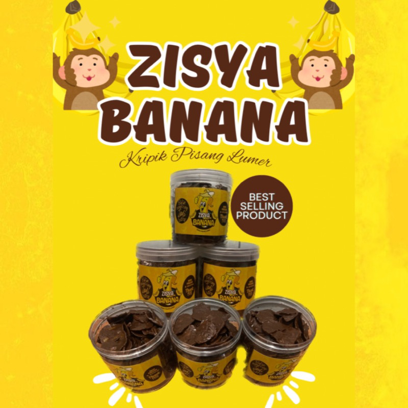 

ZISYA BANANA || KRIPIK PISANG COKLAT LUMER || KEMASAN 600ml