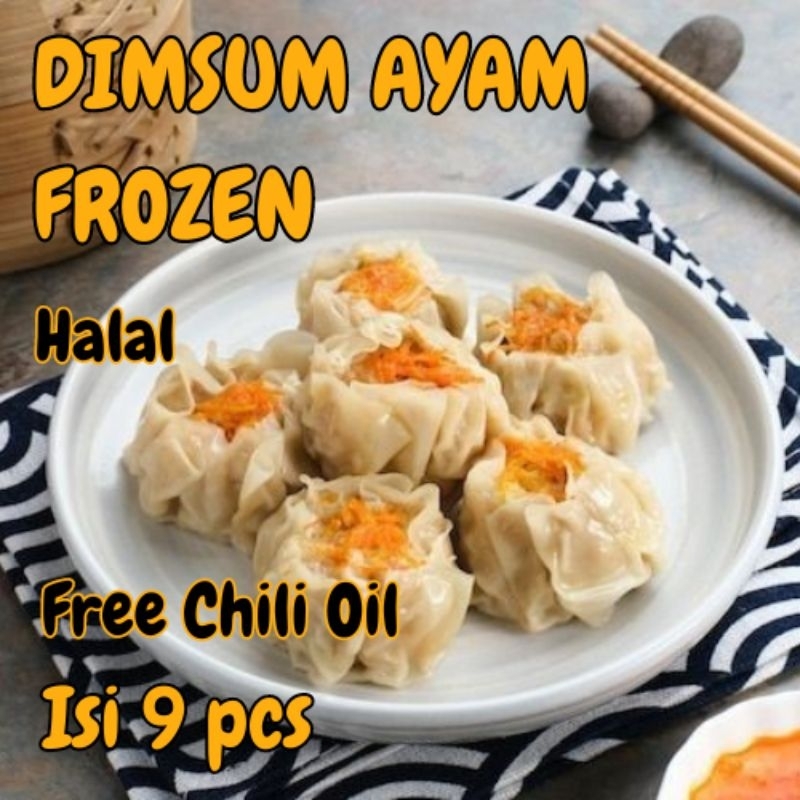 

DIMSUM AYAM FROZEN - [Halal] ISI 9 Pcs -