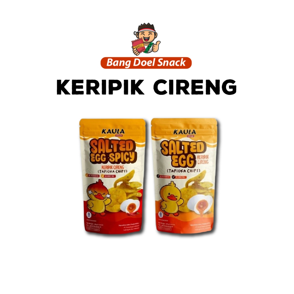 

Kaula Snack - Keripik Cireng (Tapioca Chips) - Salted Egg 80g