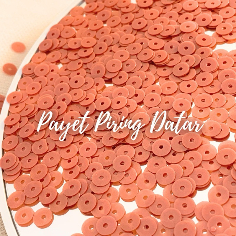 ATOM PAYET Monte manik beads borci payet piring datar flat 6mm murah (Note: MIN BELANJA 30GR)