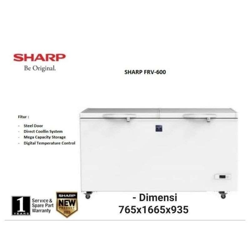 BOX FREEZER SHARP 600LITER FRV600 CHEST FREEZER SHARP 600L