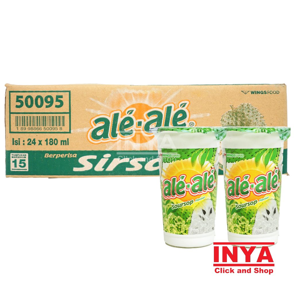 

Ale Ale Rasa Sirsak Flavor 24x180ml BOX - Minuman Kemas - Soft drink