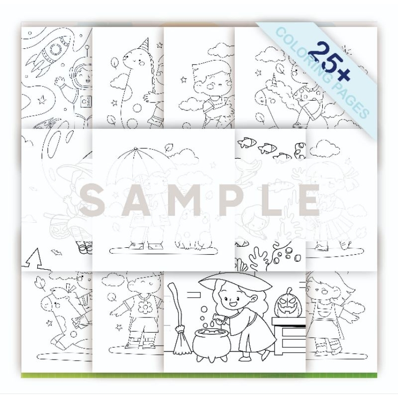 

Printable Coloring Pages | Kids Coloring Pages Set 25+ | Coloring Book PDF | Simple & Cute Kids