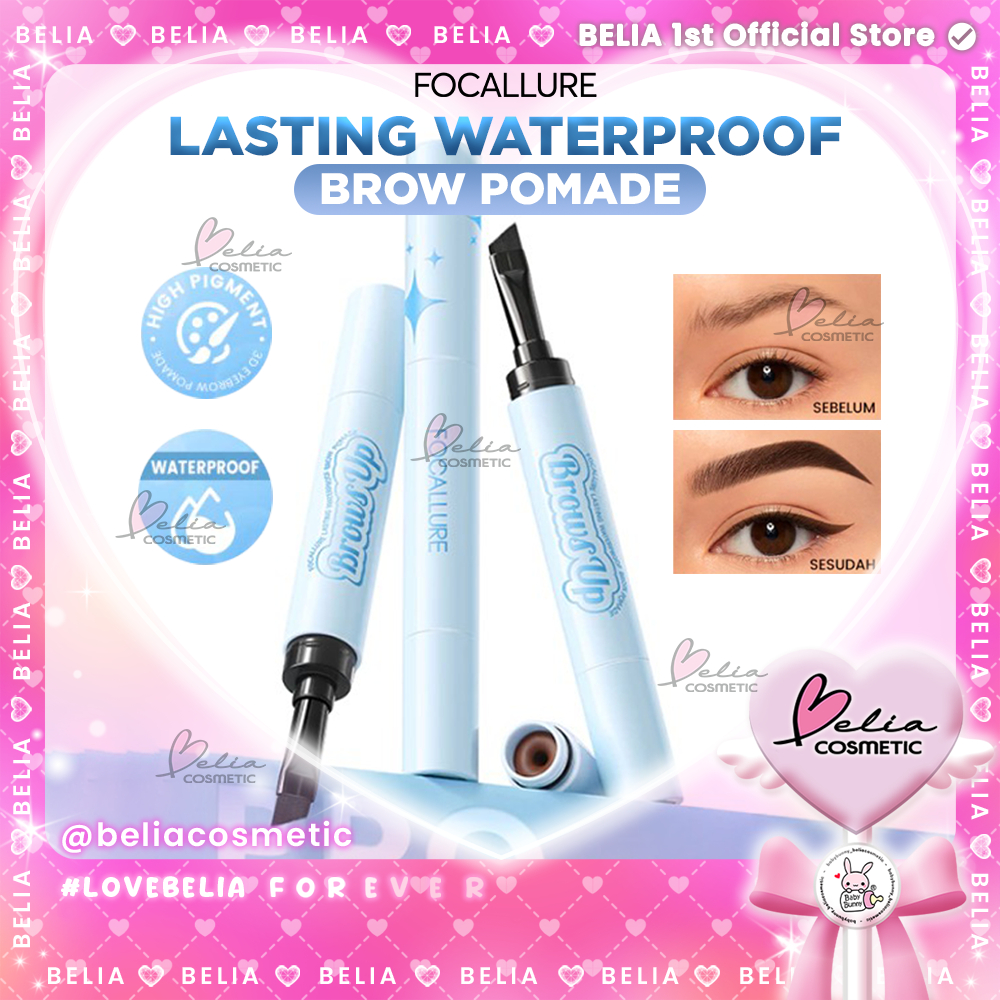 ❤ BELIA ❤ FOCALLURE Pro-stay Eyebrow Cream FA-E23 | Tahan lama 3 Warna | Brow Pomade | Lasting | Wat