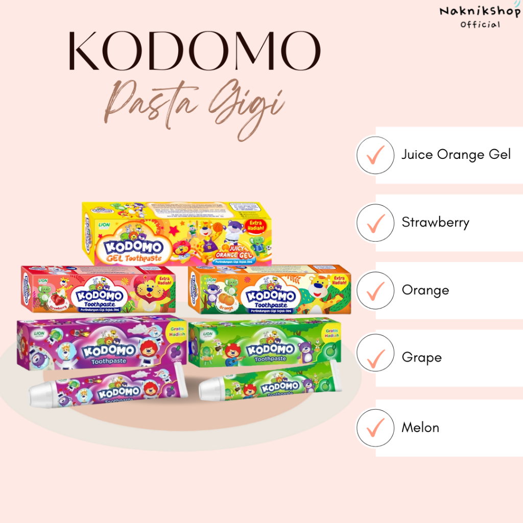 KODOMO Gel Toothpaste Kodomo Pasta Gigi Anak 45gr