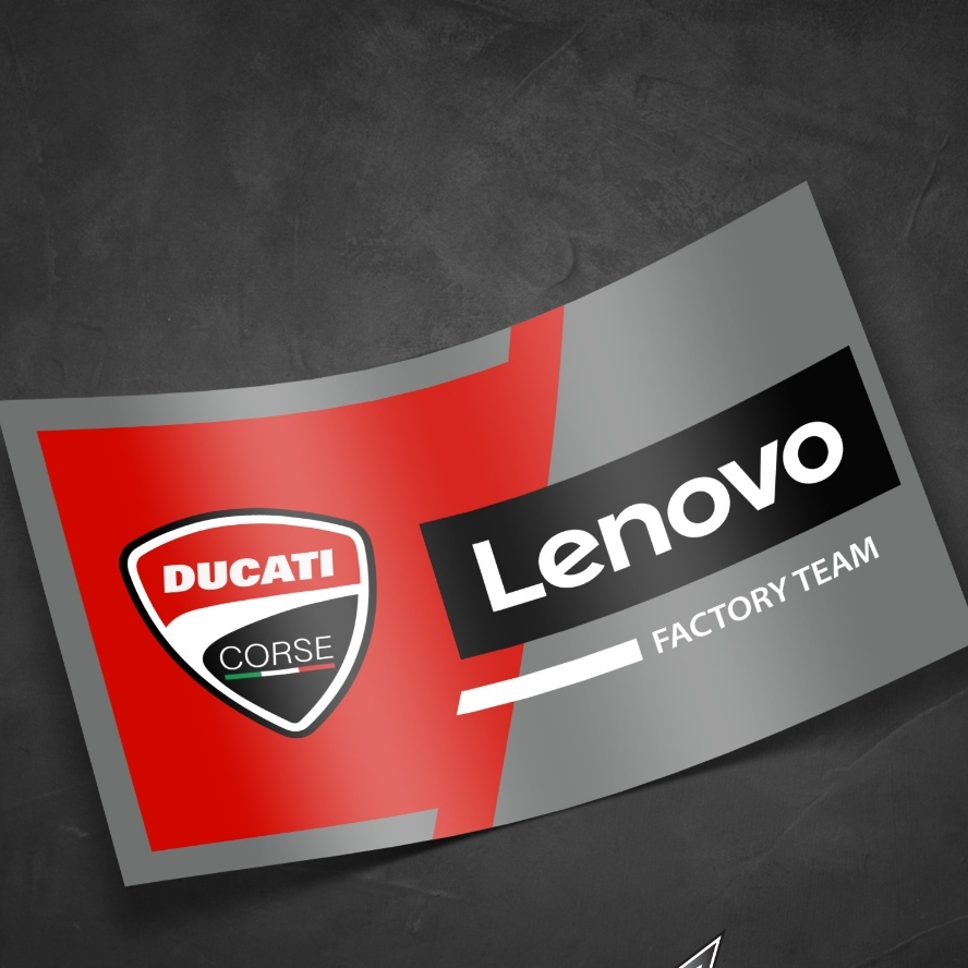 STICKER DUCATI TEAM STIKER DUCATI LENOVO TIM GP