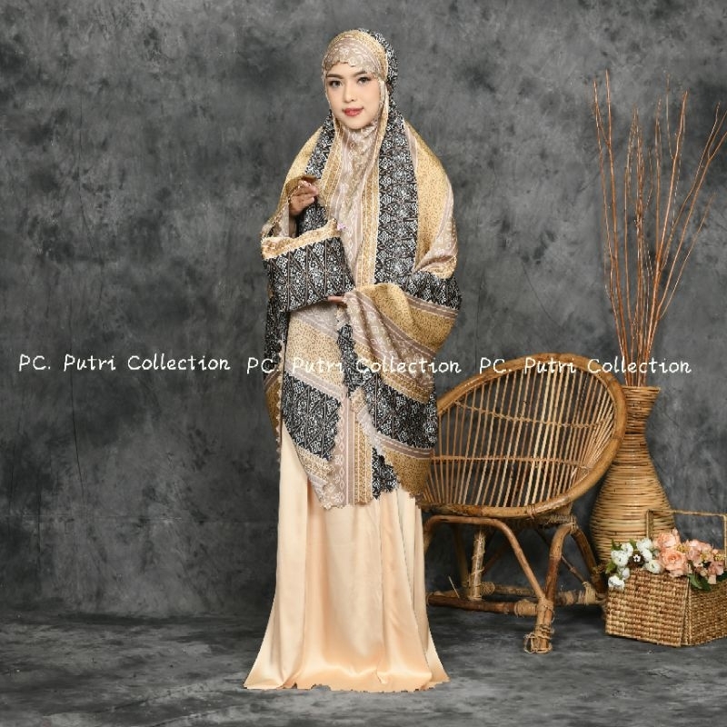 Mukena Dewasa Armani Silk Printing Premium