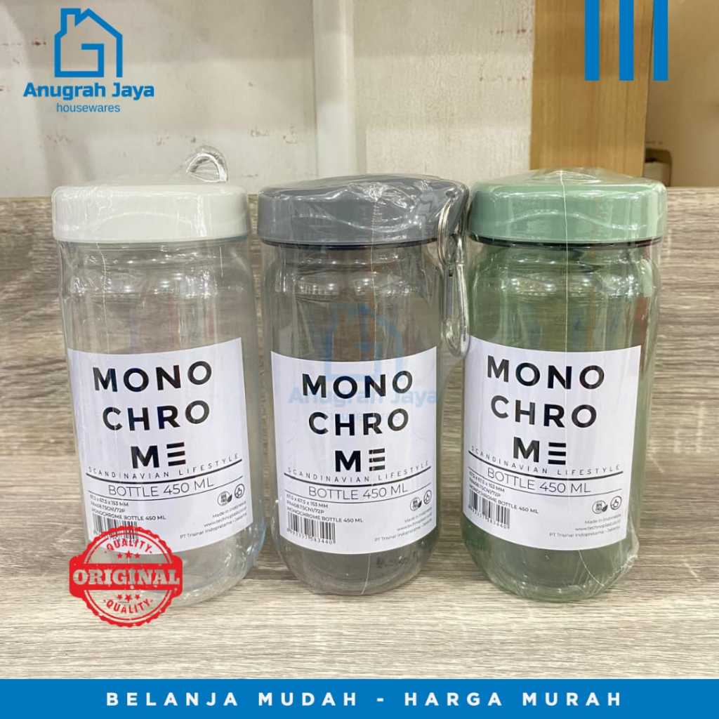 BOTOL AIR MONOCHROME 450ML PA-408 TECHNOPLAST