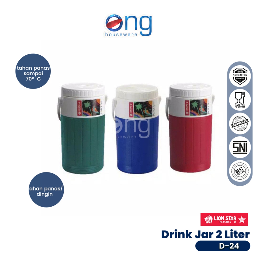 Tempat Air Minum Porta Drink Jar 2 Liter Lion Star D24 D 24 D34 D-34 Nautic Drink Jar