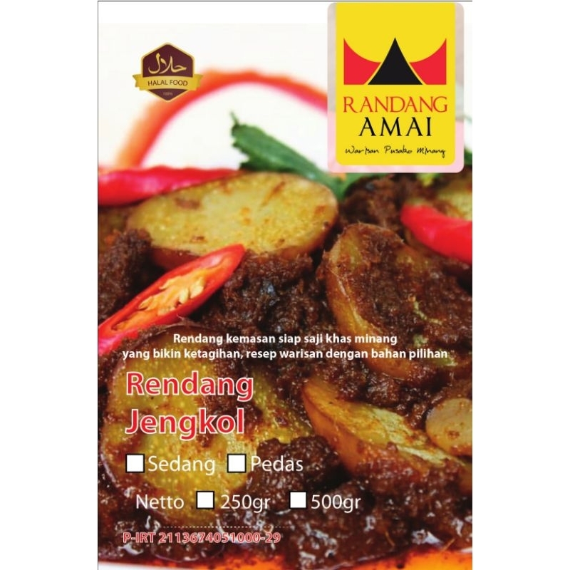 

Rendang Jengkol 250 gram Enak Murah Asli Padang khas Minang