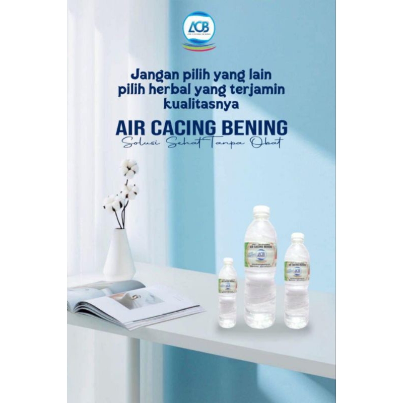 

Air Cacing Bening Original (ACB) 600 ML, solusi sehat tanpa obat, menyembuhkan berbagai macam penyakit