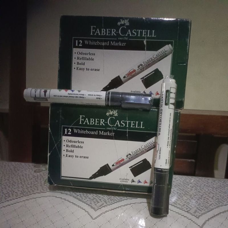 

FABER CASTELL WHITE BOART MARKER(ISI 12PIS)