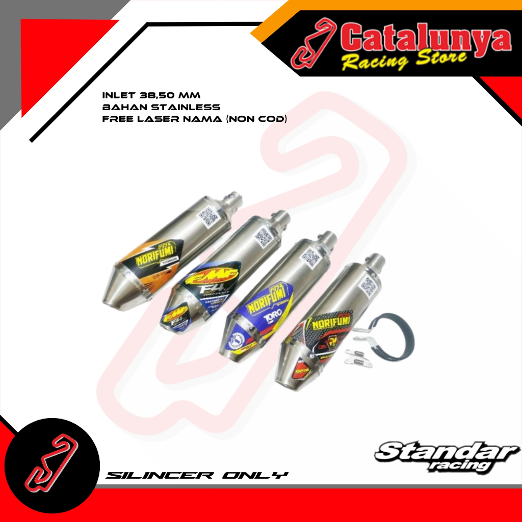 NORIFUMI Silencer Tabung Knalpot Racing KLX CRF WR 155 D-Tracker