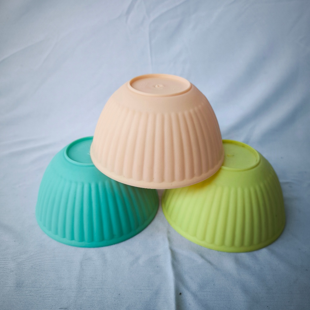 (1 Lusin) Mangkok Fuji Rainbow / Mangkok Kecil / Mangkok Cantik / Mangkok Plastik