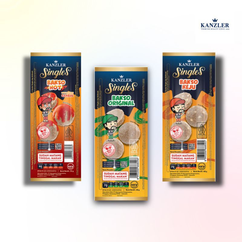 

Kanzler Singles Bakso New 55gr ALL VARIAN RASA