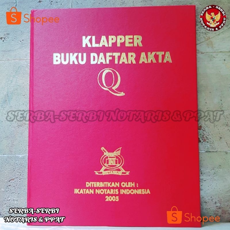 

Buku klapper daftar akta abjad huruf Q