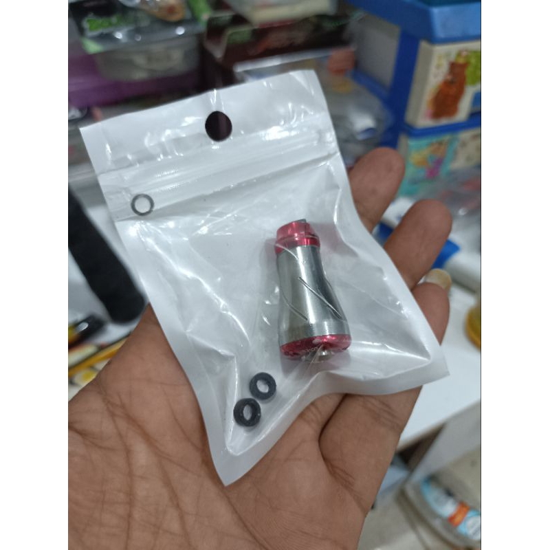 Knop Gomexus red silver second