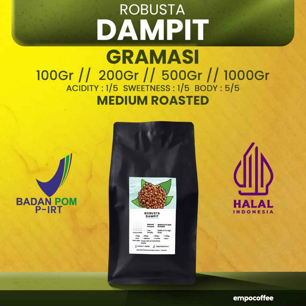 

Empo Coffee Biji Kopi Bubuk Robusta Dampit Malang Java Coffee Beans Espresso Roast Bean Coffe