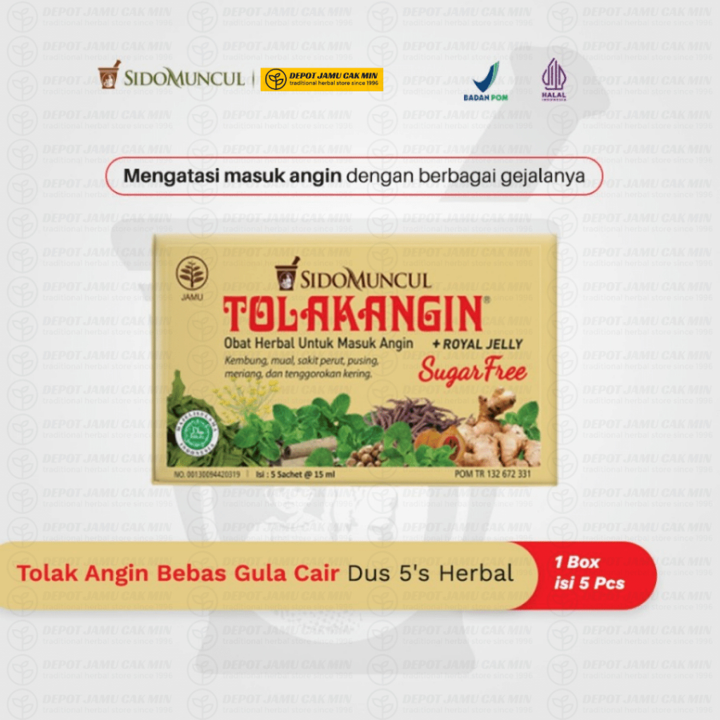 

Tolak Angin Bebas Gula Cair Dus 5's Herbal - Masuk Angin