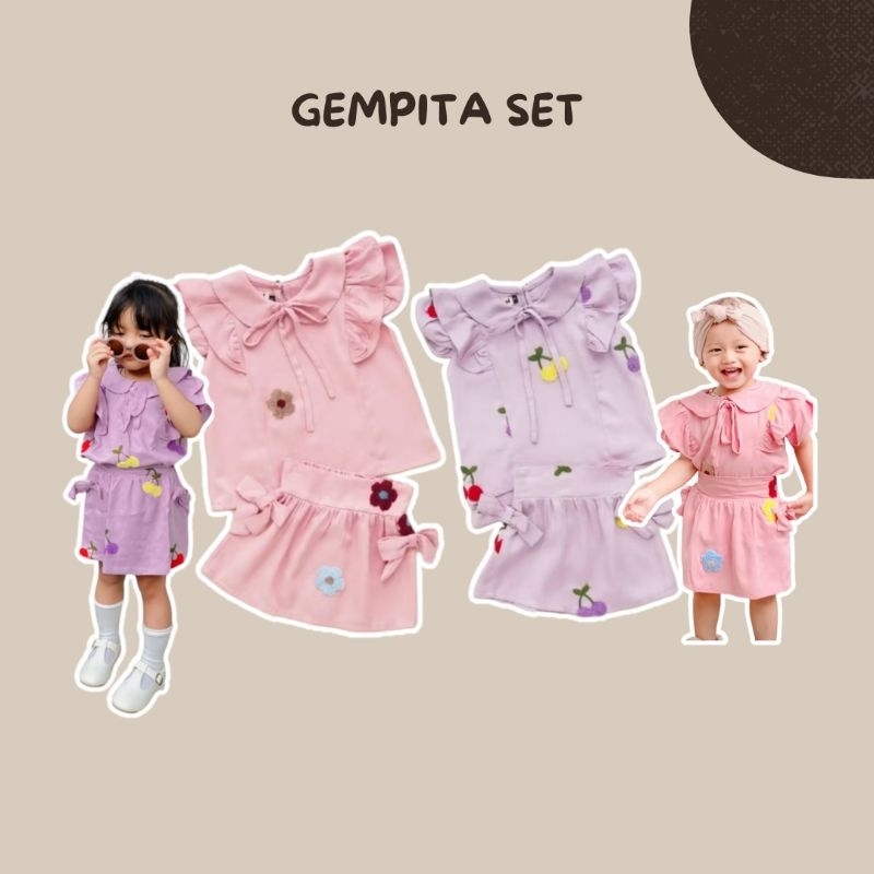 gempita set ● setelan anak perempuan ● rok anak perempuan