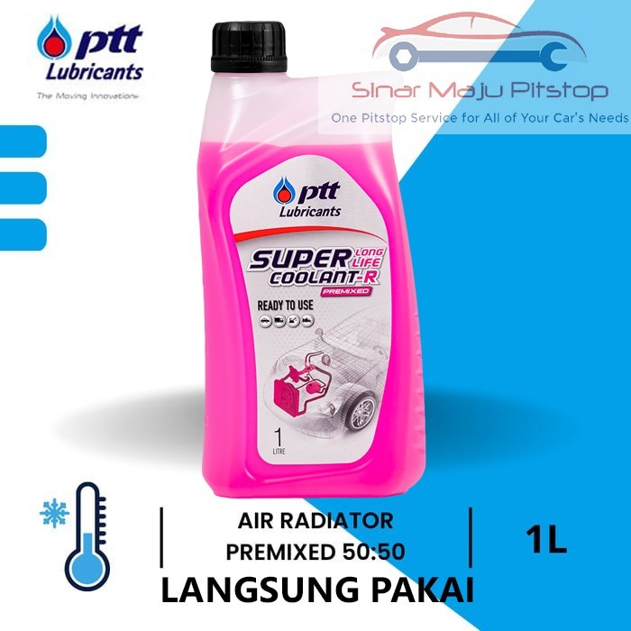 PTT LONG LIFE SUPER COOLANT PREMIXED 50:50 Botol 1 Liter - Air Pendingin Radiator MOTOR & MOBIL Warn