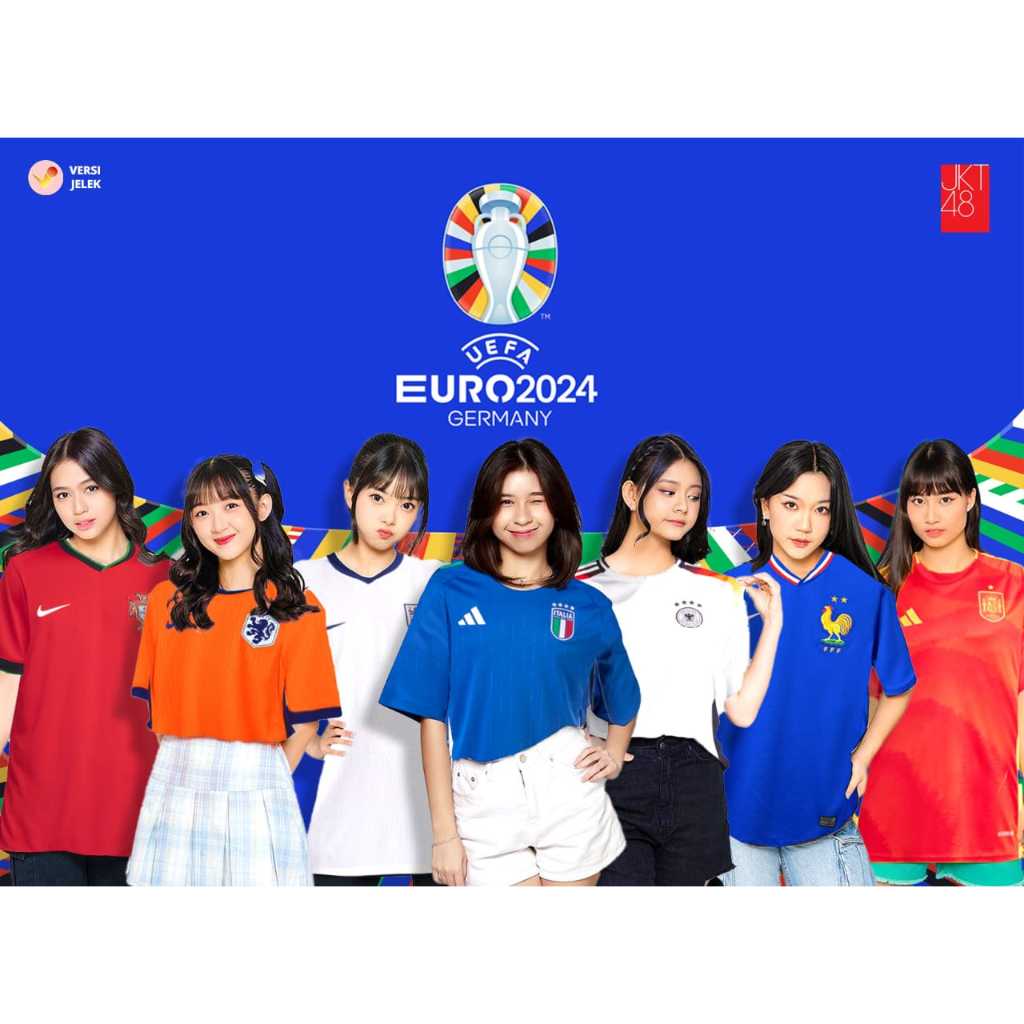 (LADIES) JERSEY BAJU BOLA WANITA PEREMPUAN NEGARA HOME PIALA COPA  PIALA EROPA EURO 2024