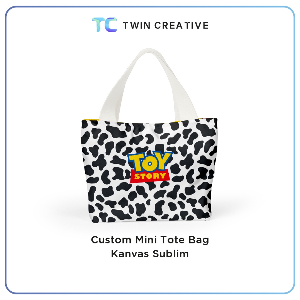 Custom Mini Hand Bag Wanita / Tas Kanvas Jinjing Kecil / Tas Kasual & Simple - Mini Tote bag MTB3