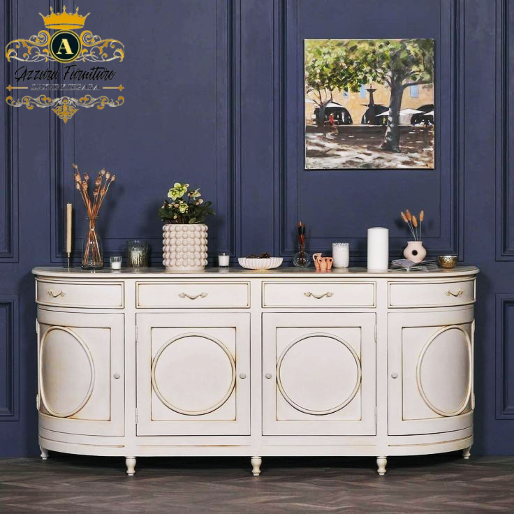 Credenza klasik meja konsol bufet pajangan tempat penyimpanan