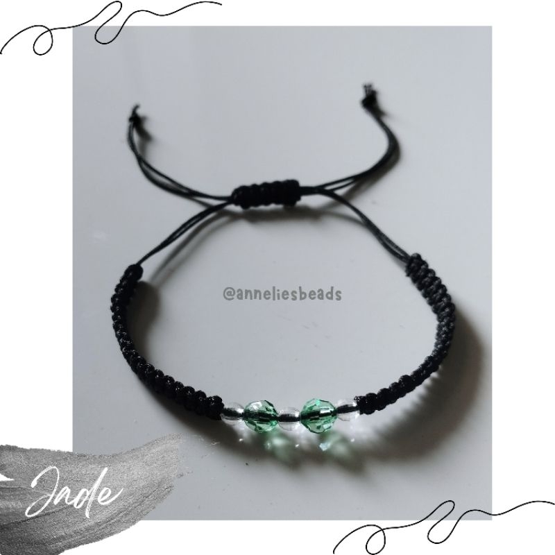 JADE | gelang simpul tali giok | gelang tali simpul | gelang tali giok | gelang tali manik | gelang 