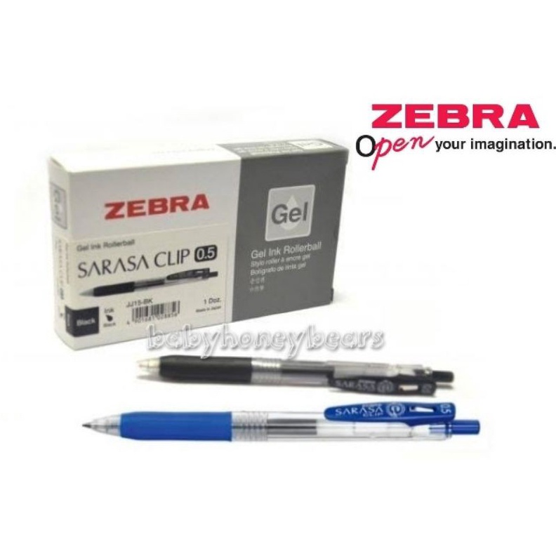 

NEW PROMO Pulpen Gel Ink Rollerball Sarasa Clip 5mm Zebra Tinta HitamBiru