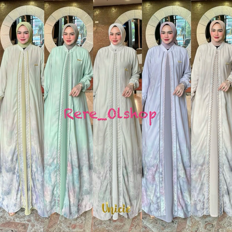 ReadyStok/COD/Maretha dress by UNICIE/UNICIE terbaru/gamis pesta/Gamis cantik/Gamis kekinian