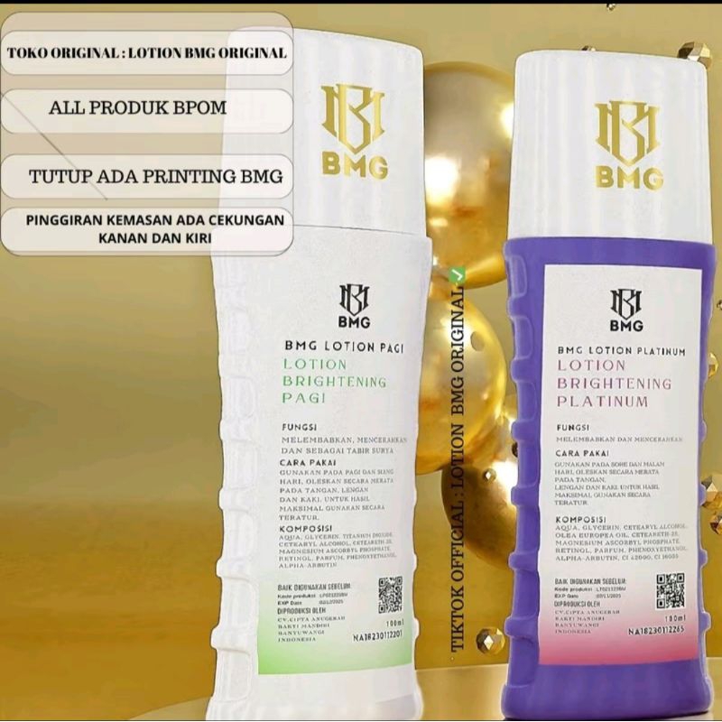 ORIGINAL BMG PAKET LOTION PLATINUM UNGU DAN DAY BPOM