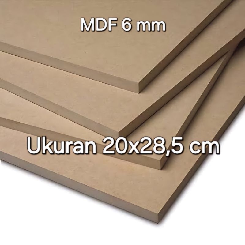 

Papan Mdf 6 mm Ukuran 20x28,5 cm